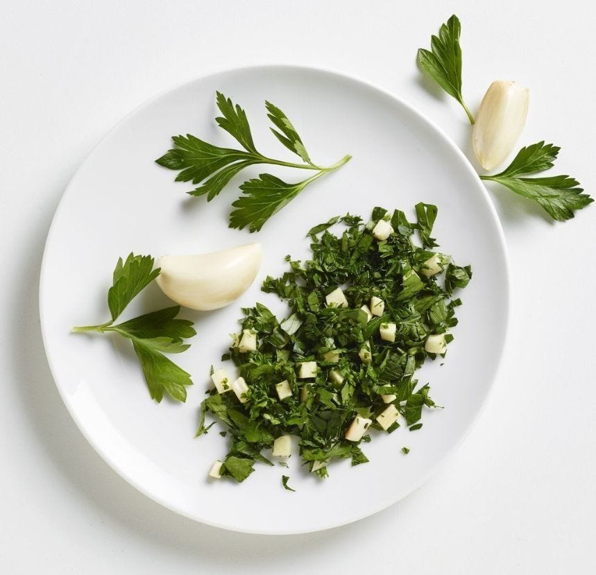 Mélange ail et persil