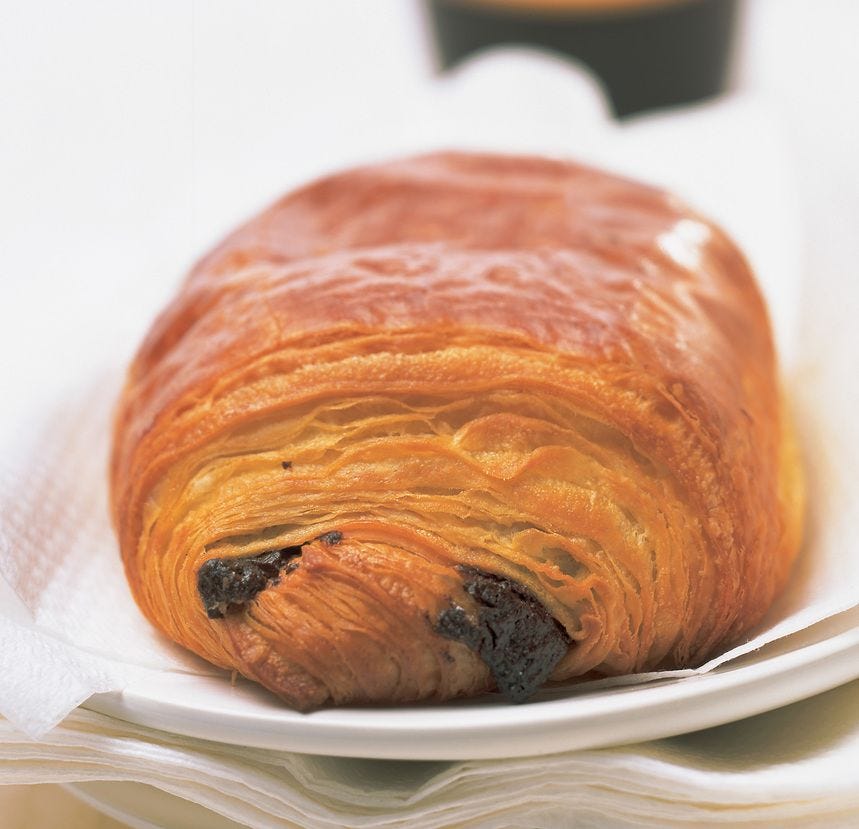 Pain au chocolat au beurre