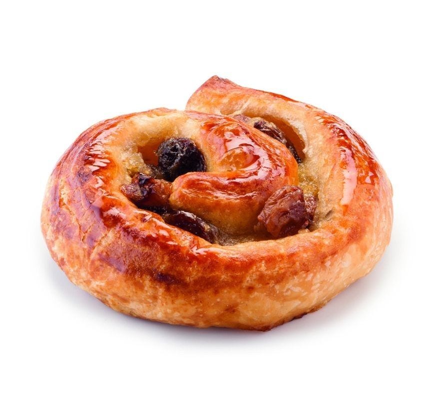 Mini pain aux raisins au beurre