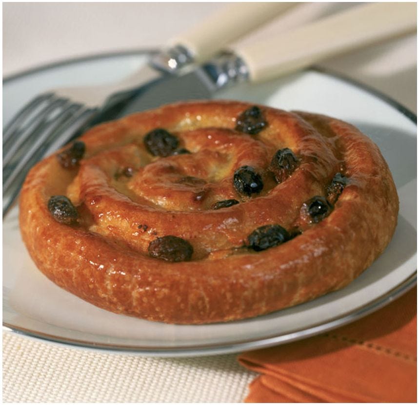Pain aux raisins au beurre