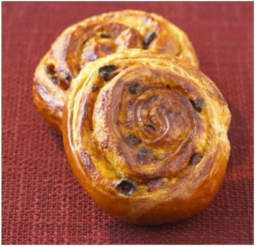 Pain aux raisins au beurre