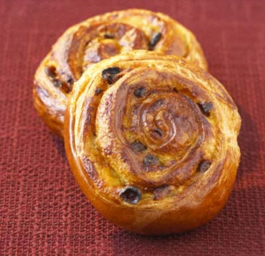 Pain aux raisins au beurre