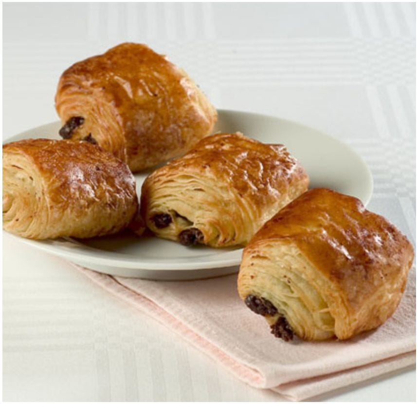 Mini pain au chocolat au beurre