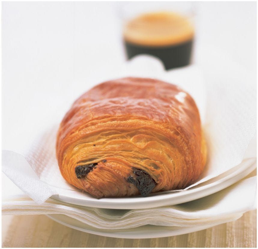 Pain au chocolat au beurre
