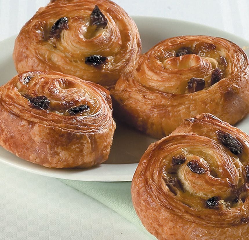 Mini pain aux raisins au beurre
