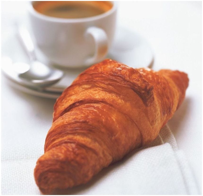 Croissant droit au beurre
