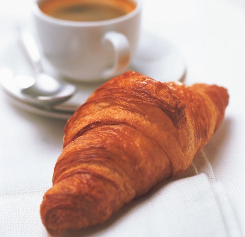Croissant droit au beurre