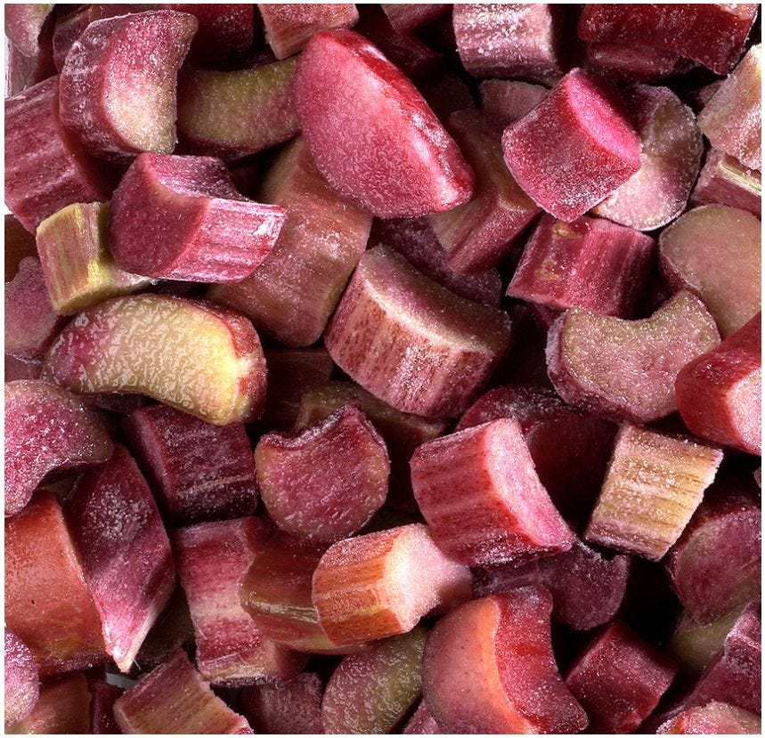 Rhubarbe en morceaux