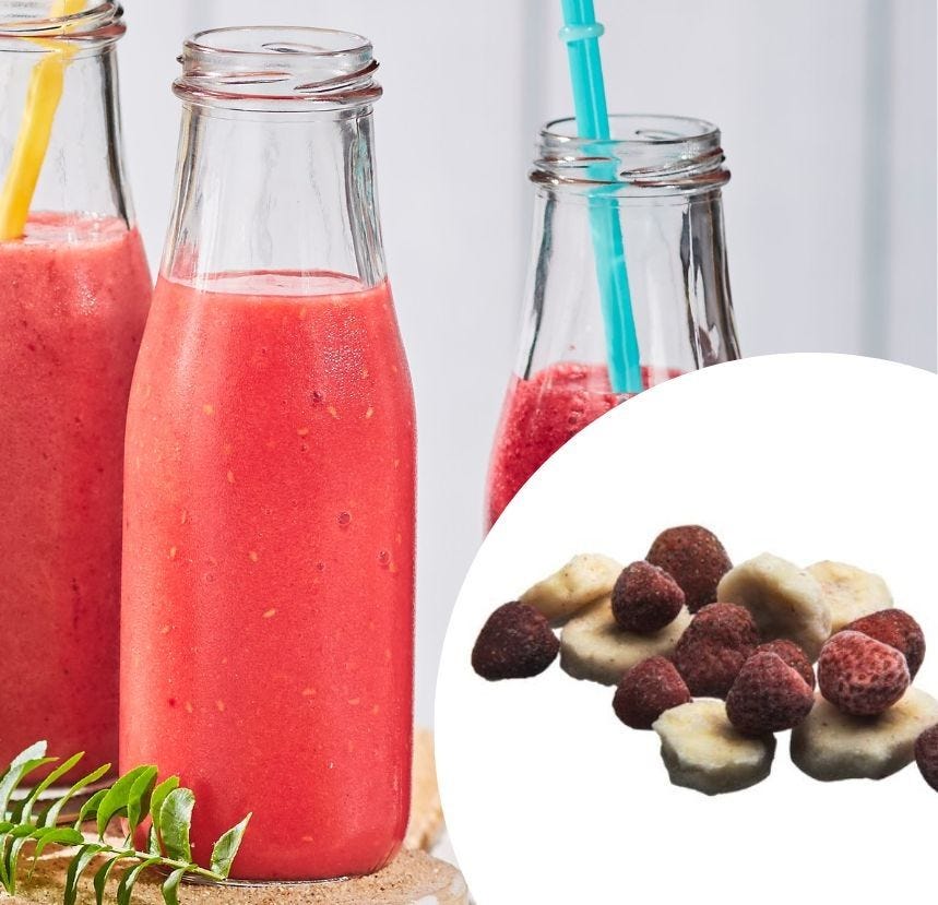 Smoothie mix fraise banane