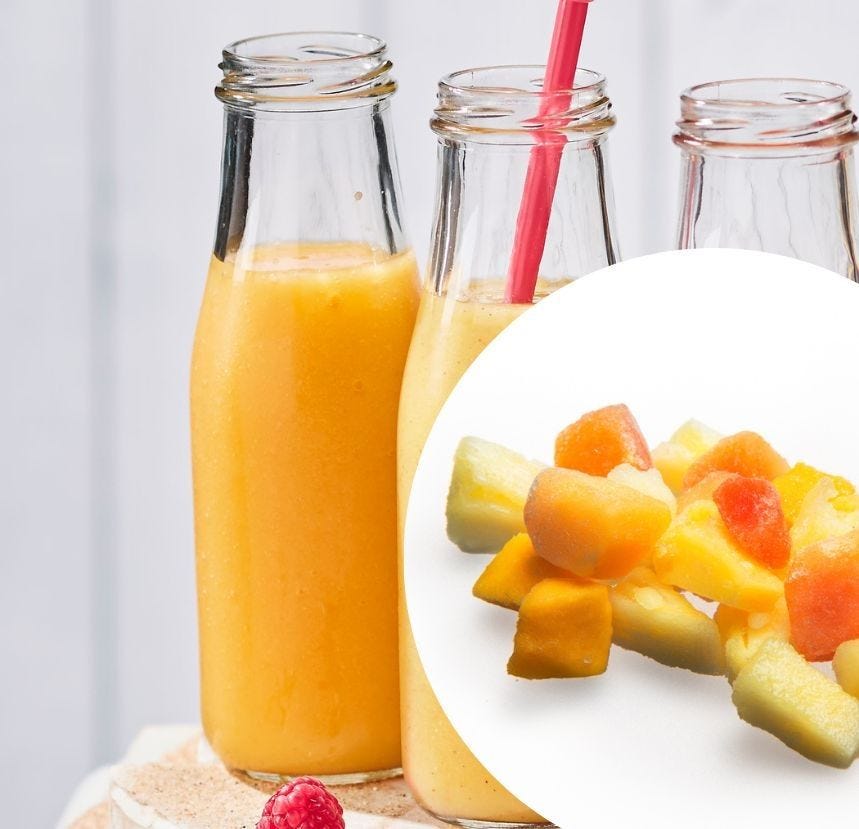 Smoothie mix papaye mangue ananas