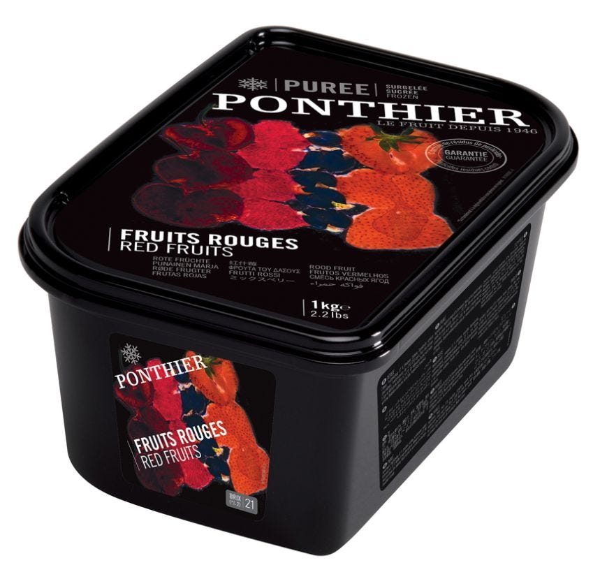 Purée de fruits rouges