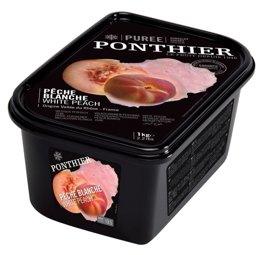 Purée de pêche blanche