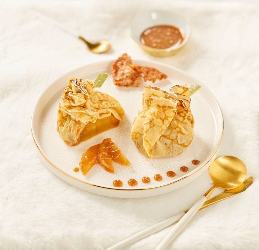 Aumônière pomme au caramel