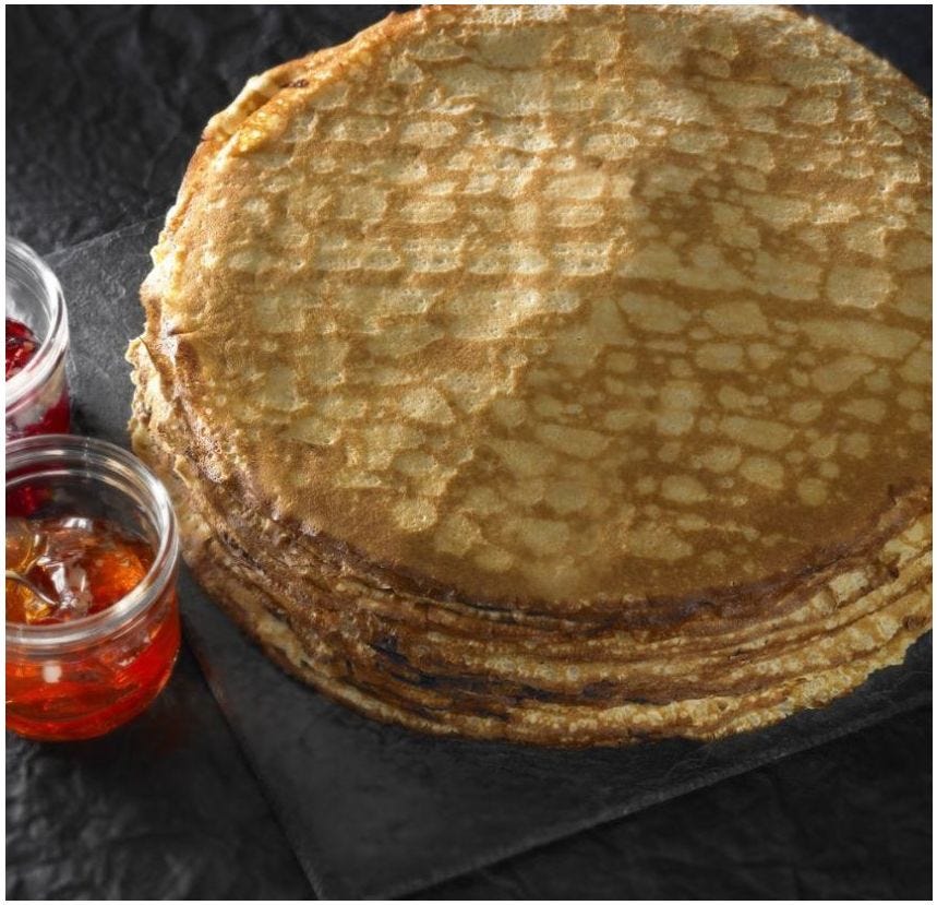 Crêpe de froment sucrée
