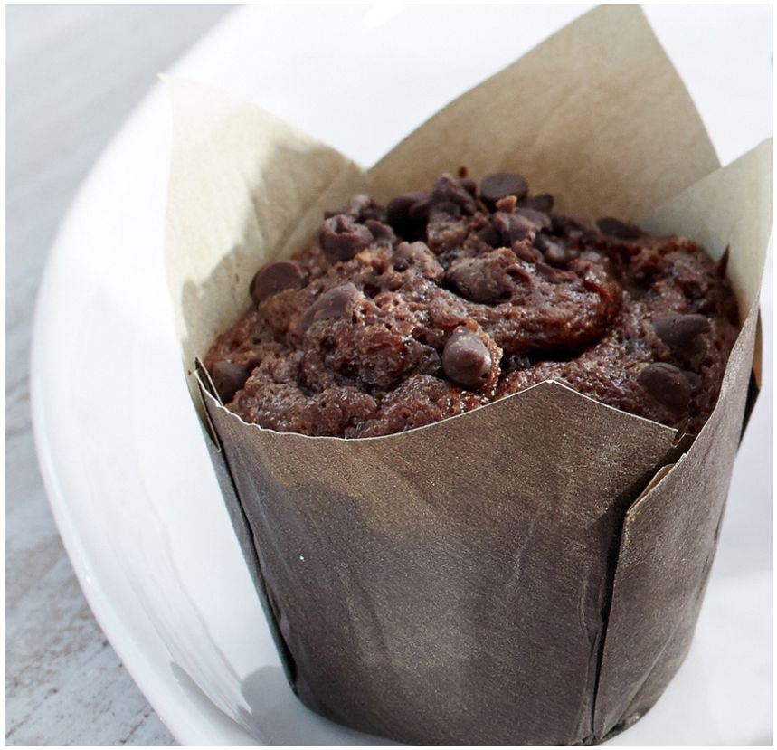 Mini muffin au chocolat fourré au chocolat noisette