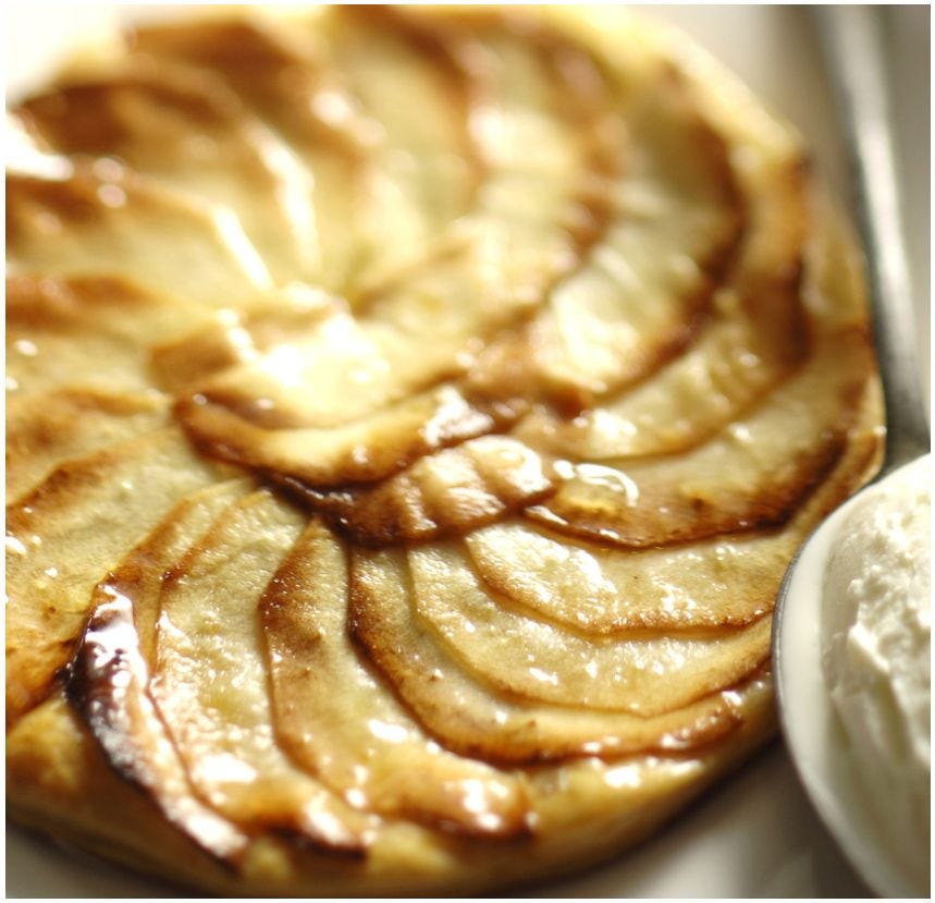 Tartelette fine à la pomme forme rosace