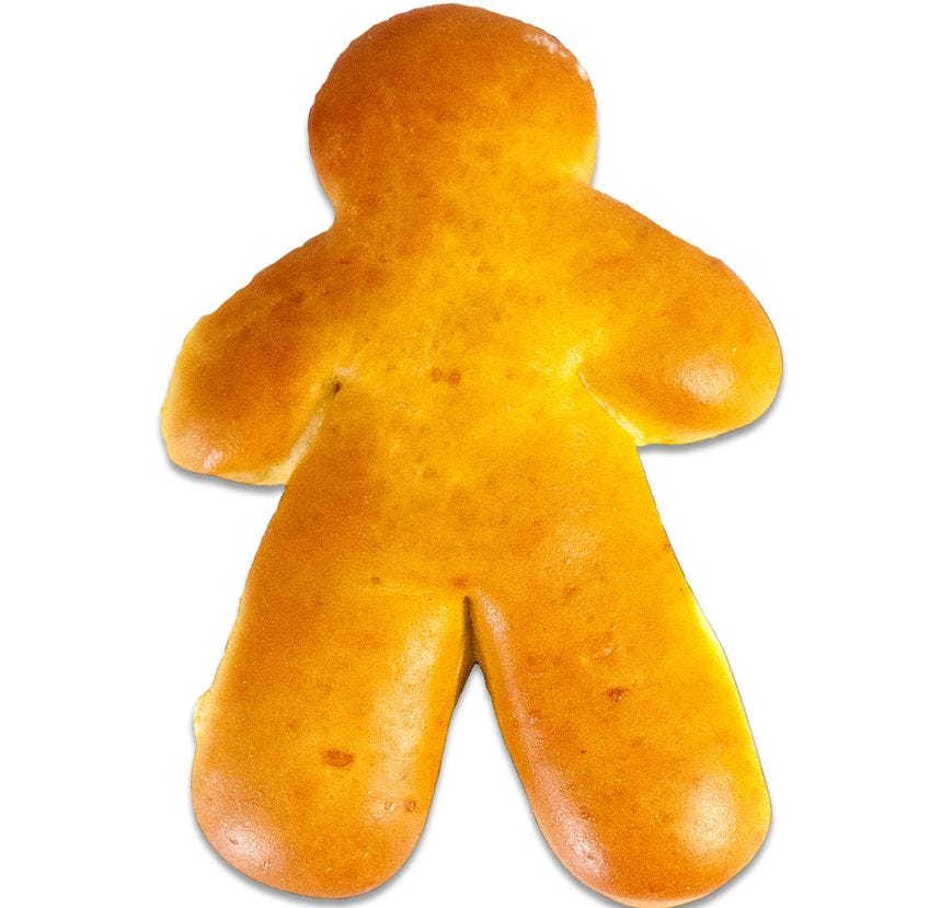 Brioche au beurre forme bonhomme 