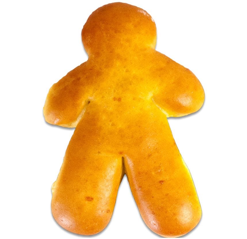 Brioche au beurre forme bonhomme