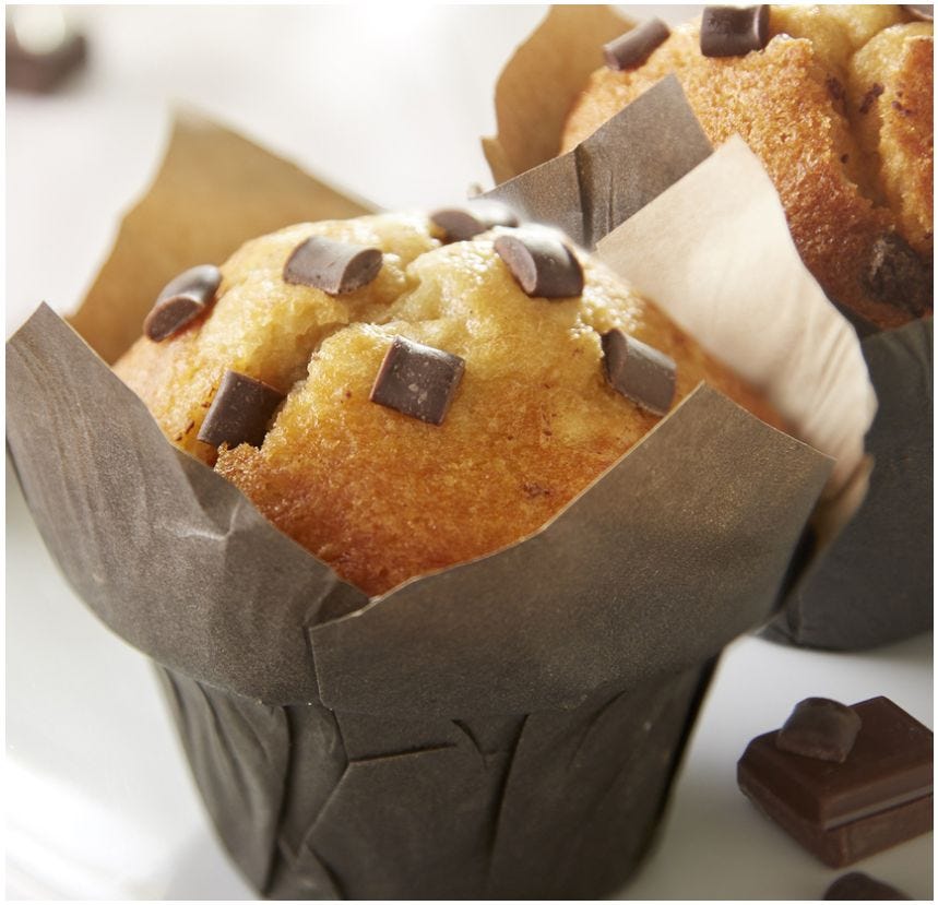 Maxi muffin nature avec morceaux de chocolat | Atlanterra