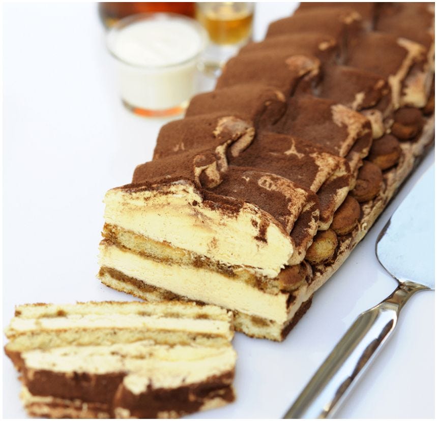 Tiramisu italien en bande