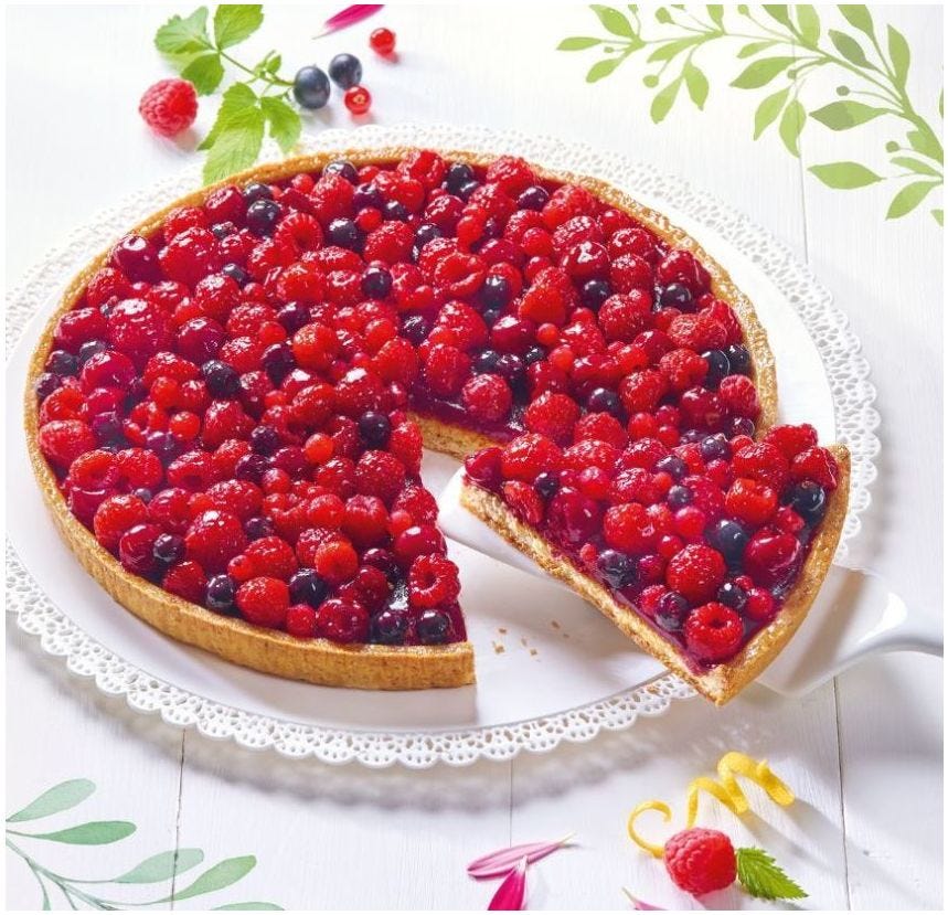 Tarte aux fruits rouges biscuit au citron