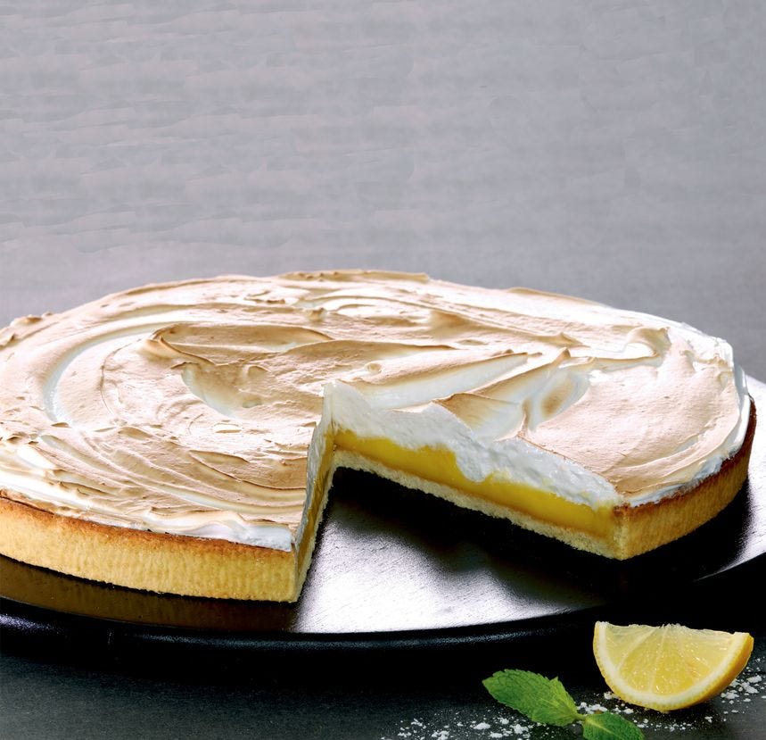 Tarte au citron meringuée talochée 