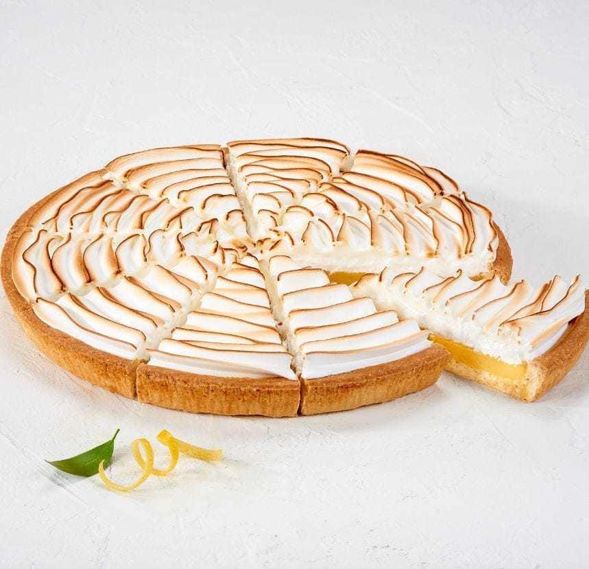 Tarte au citron meringuée prédécoupée 10 parts