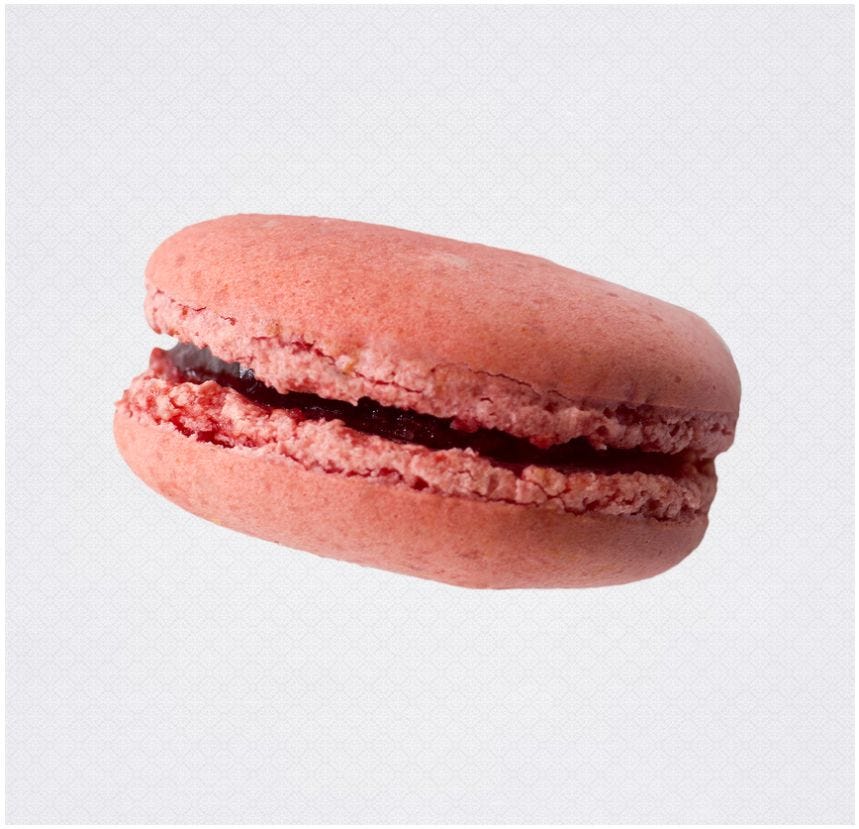 Macaron à la fraise