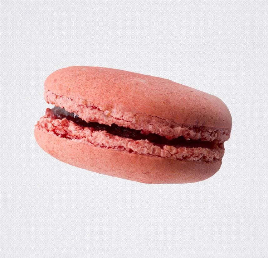 Macaron à la fraise 