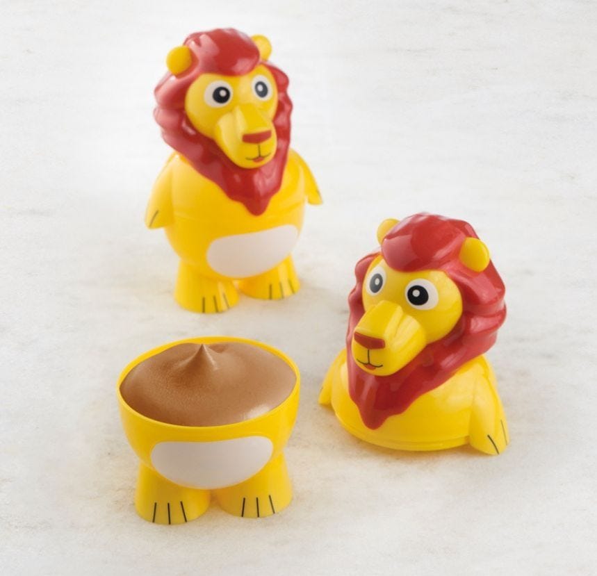 Figurine lion glace au chocolat