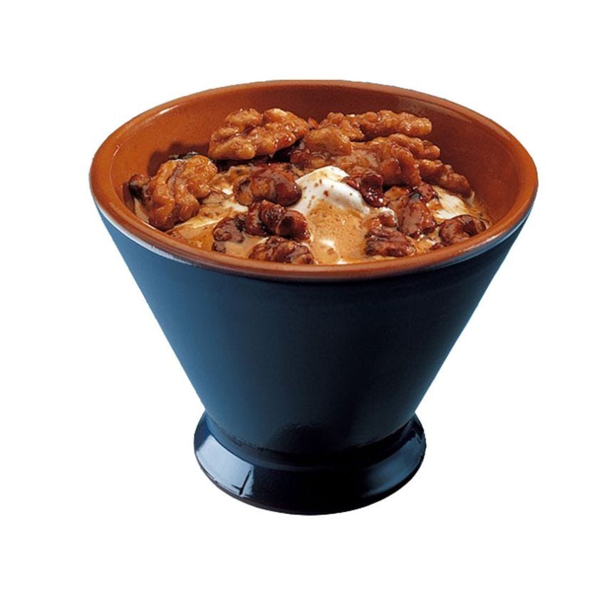 Copa noix et sauce caramel