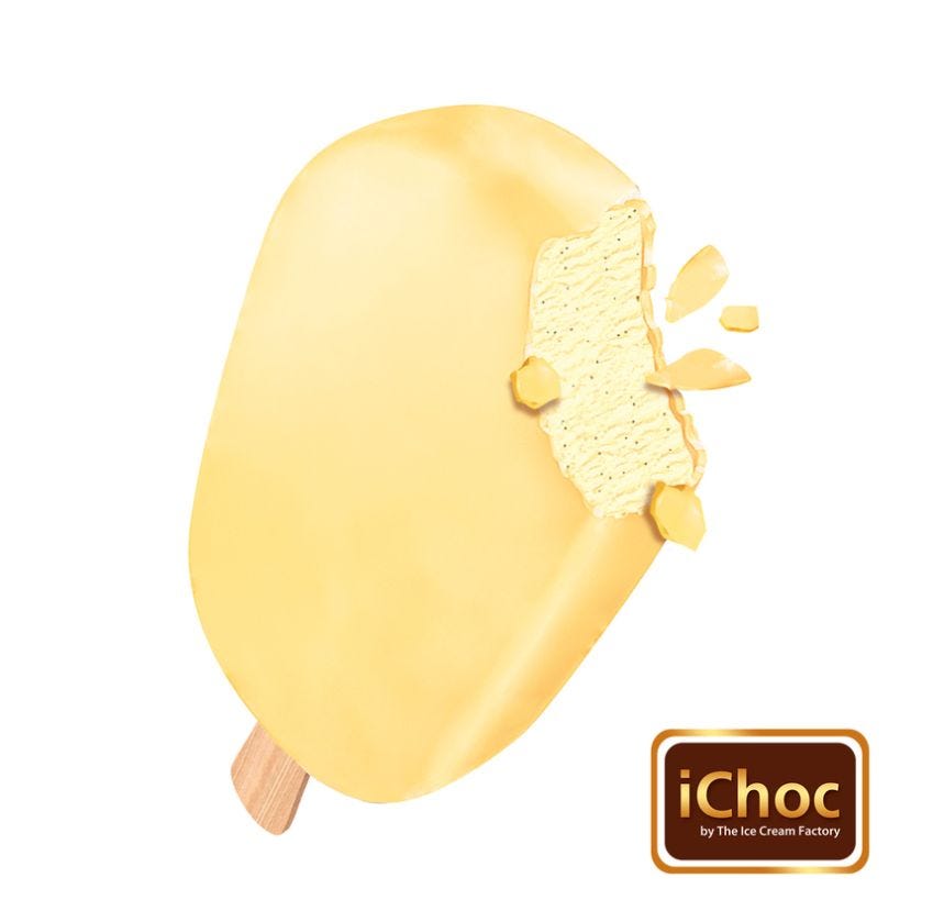 Bâtonnet Ichoc vanille chocolat blanc