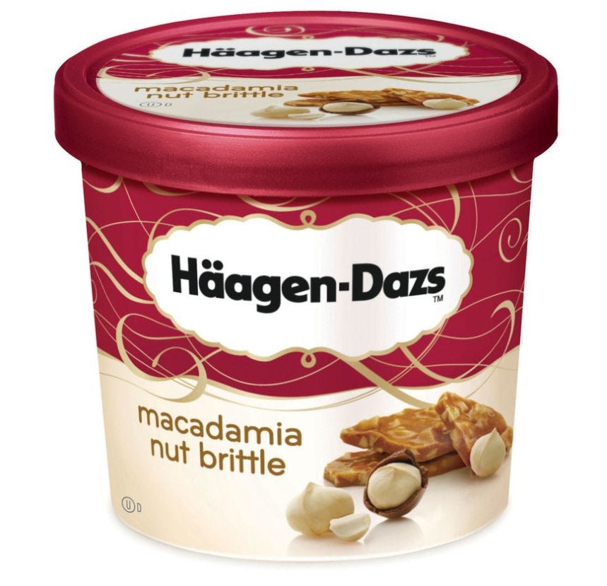 Mini pot macadamia nut brittle
