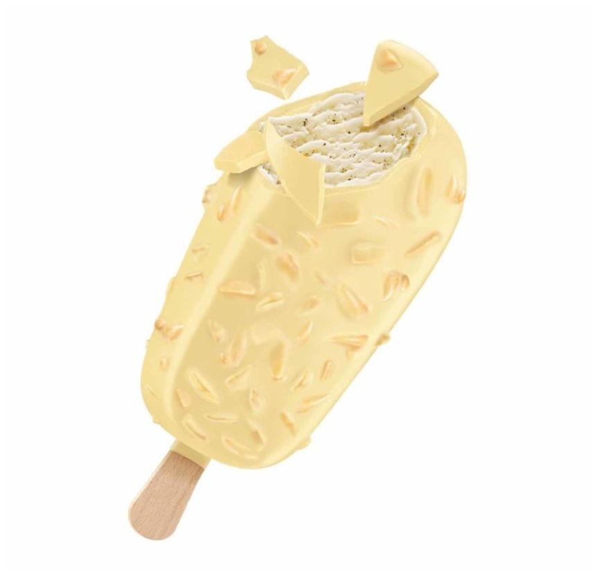 Bâtonnet vanille chocolat blanc amande