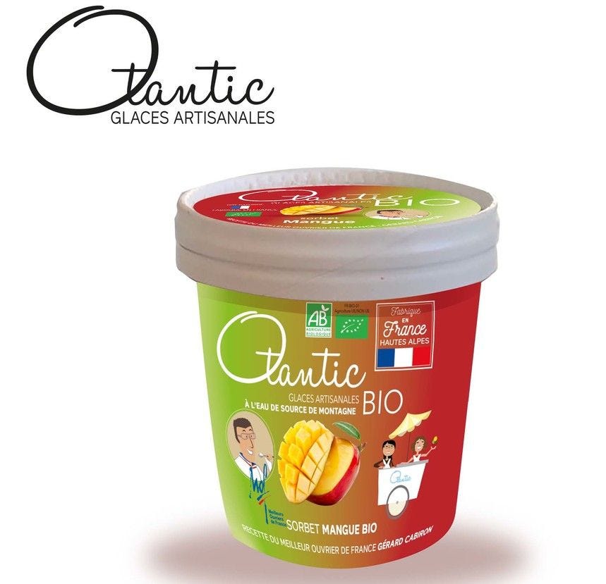 Pot de sorbet mangue Bio