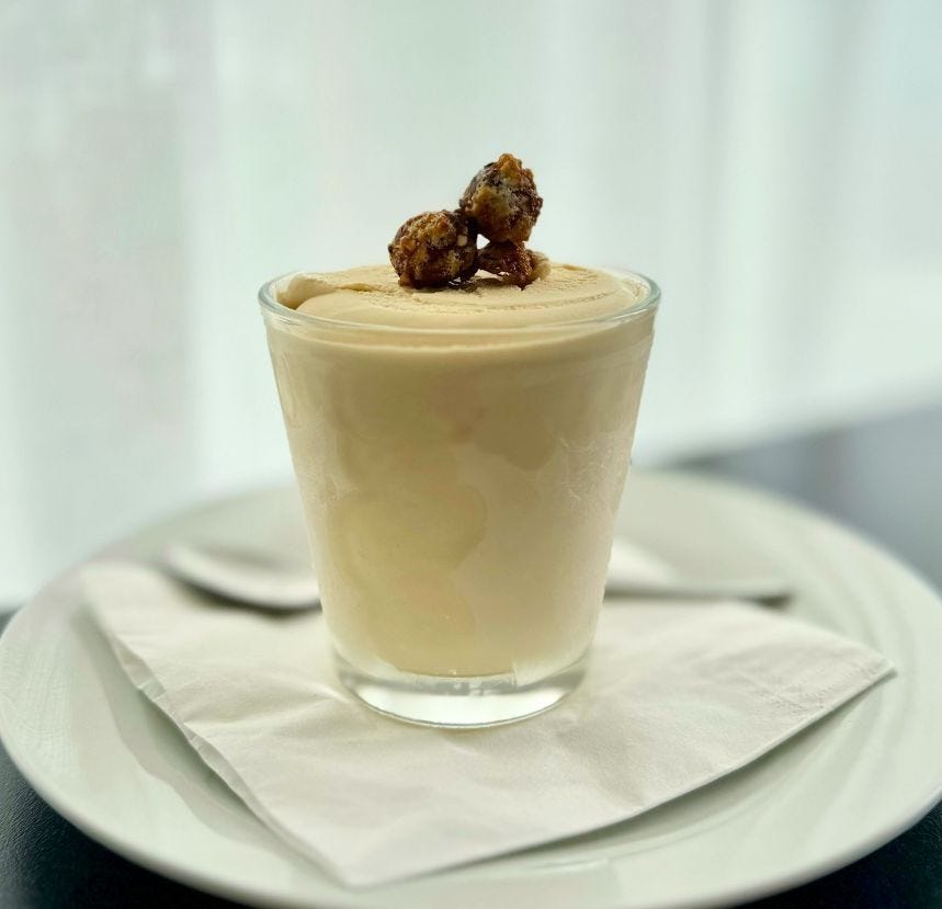 Verrine de crème glacée au caramel beurre salé