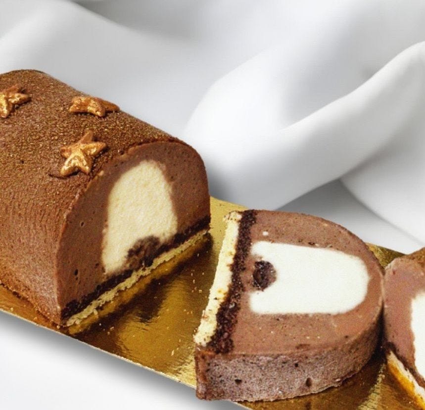 Bûche glacée chocolat vanille
