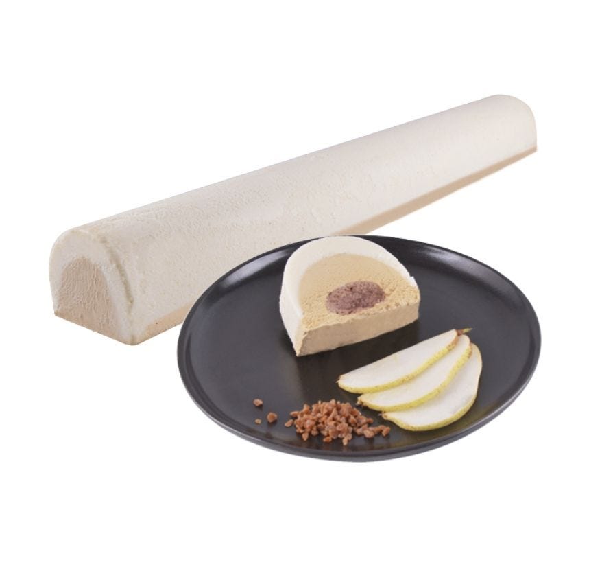 Gouttière glacée poire caramel au beurre salé