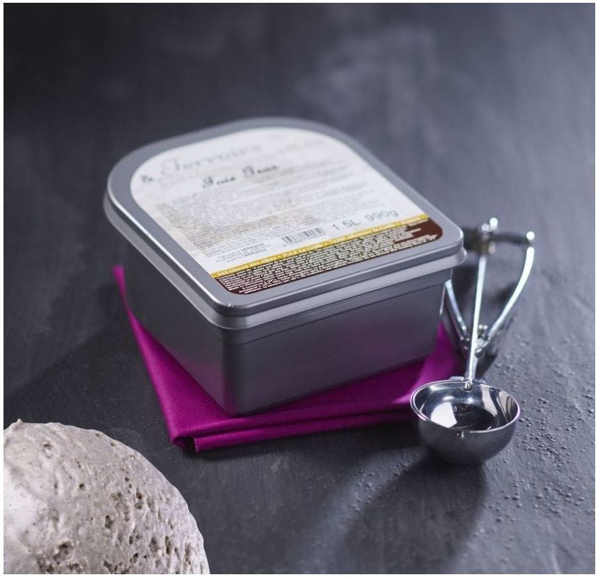 Glace maître artisan sésame noir