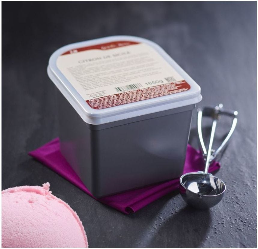 Glace maître artisan parfum bubble gum
