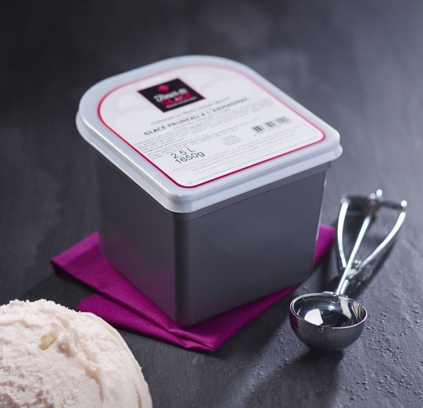 Glace maître artisan marron morceaux