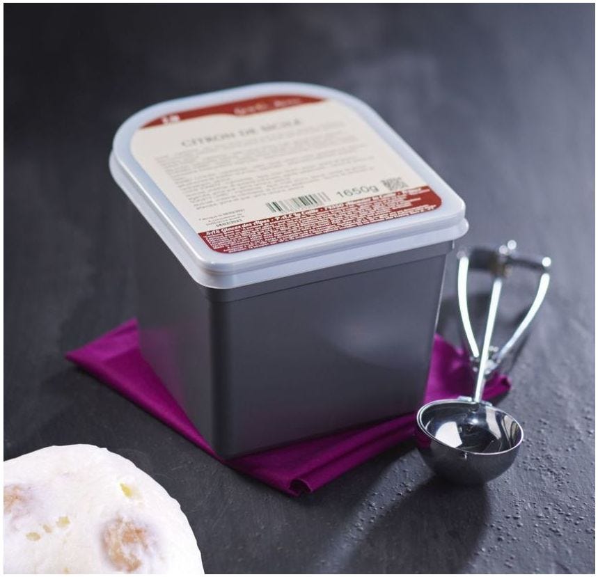 Glace maître artisan rhum raisin