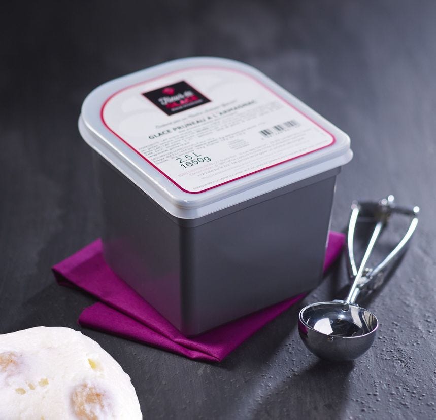 Glace maître artisan rhum raisin