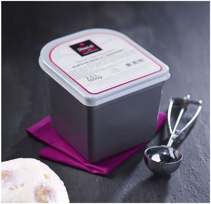 Glace maître artisan rhum raisin