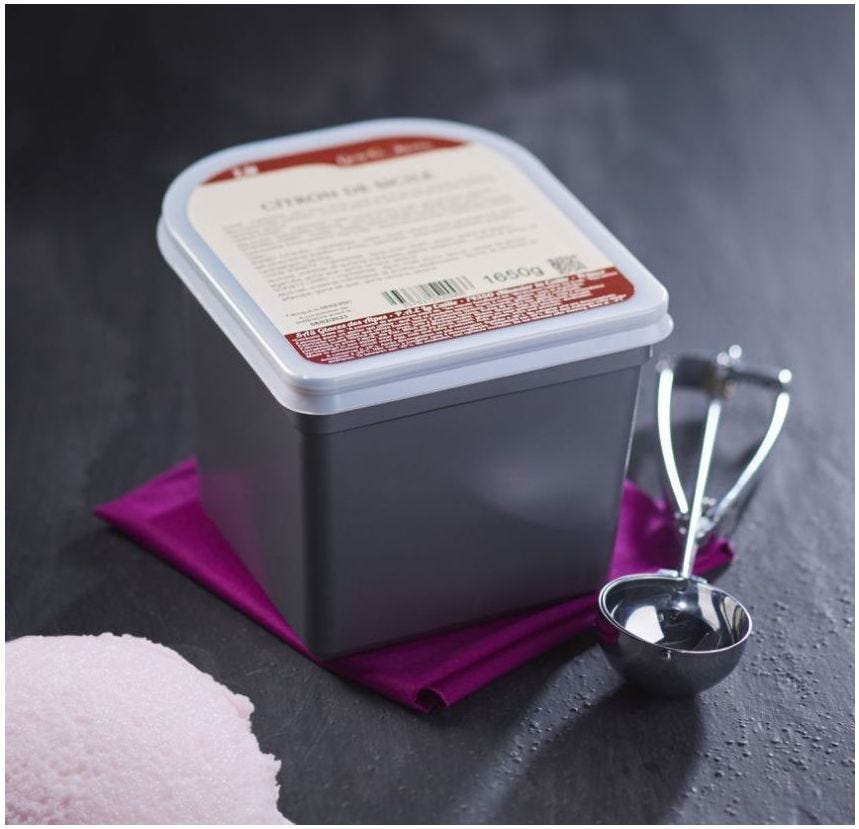 Glace maître artisan rose