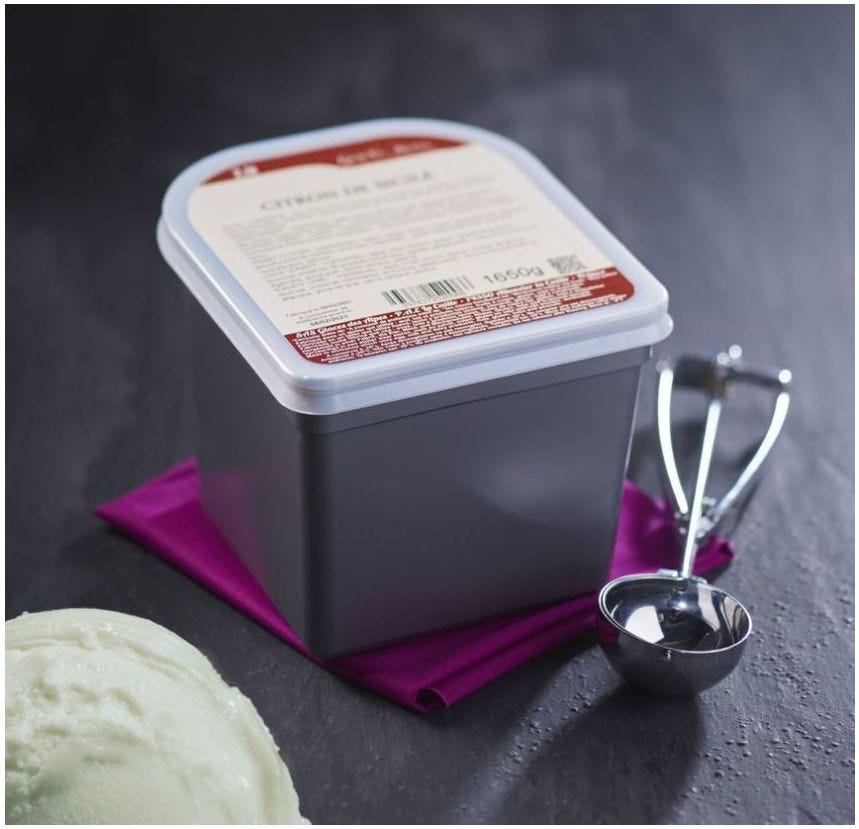 Glace maître artisan verveine