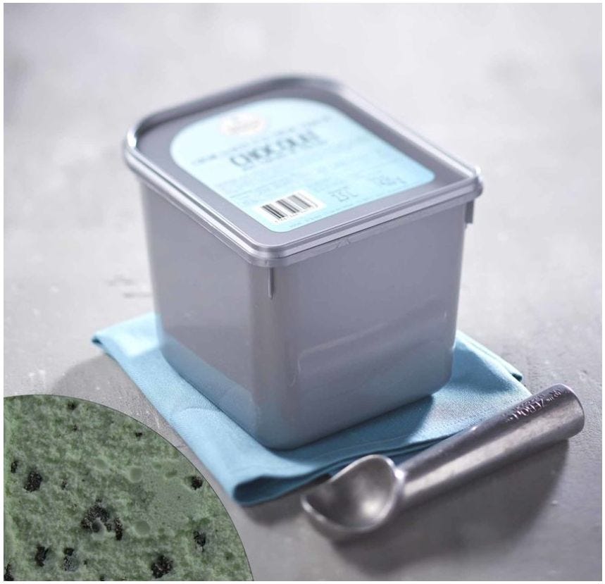 Crème glacée menthe chocolat