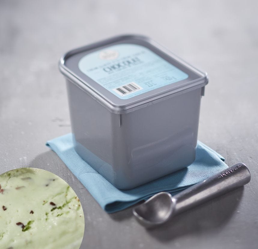 Crème glacée menthe chocolat 
