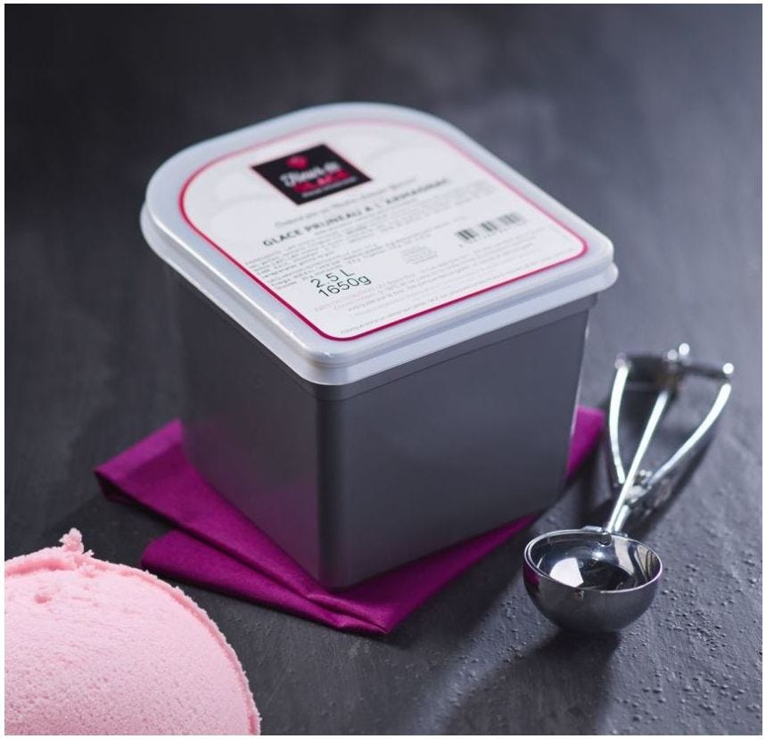 Glace maître artisan parfum bubble gum