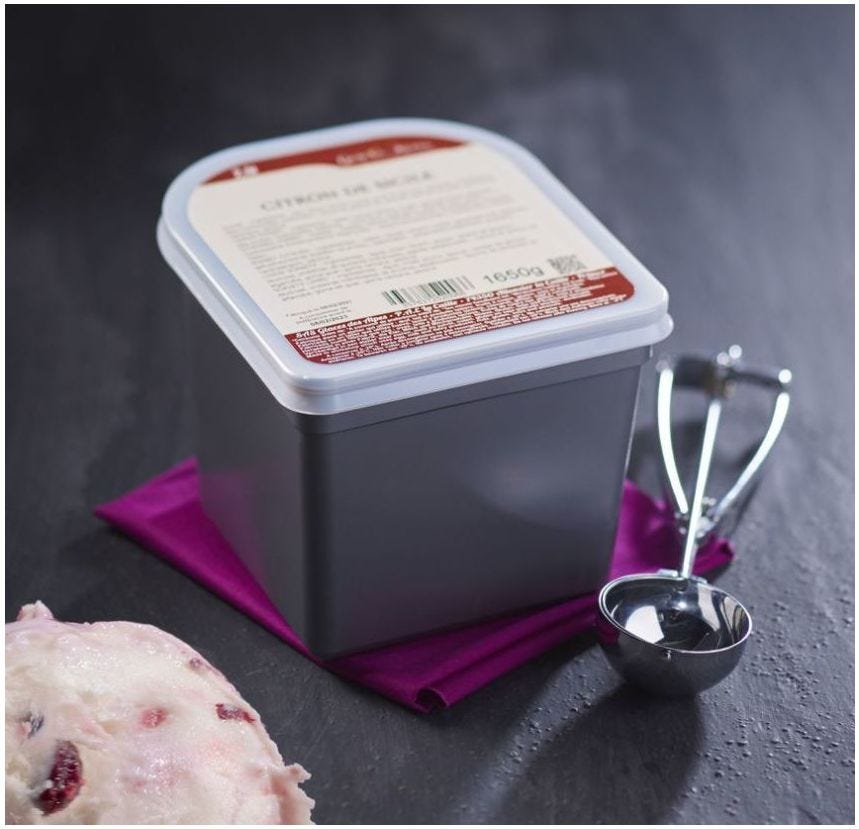 Glace maître artisan crumble fruits rouges